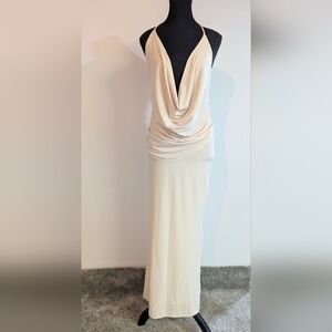 SOLD Zara Cream Draped Dress